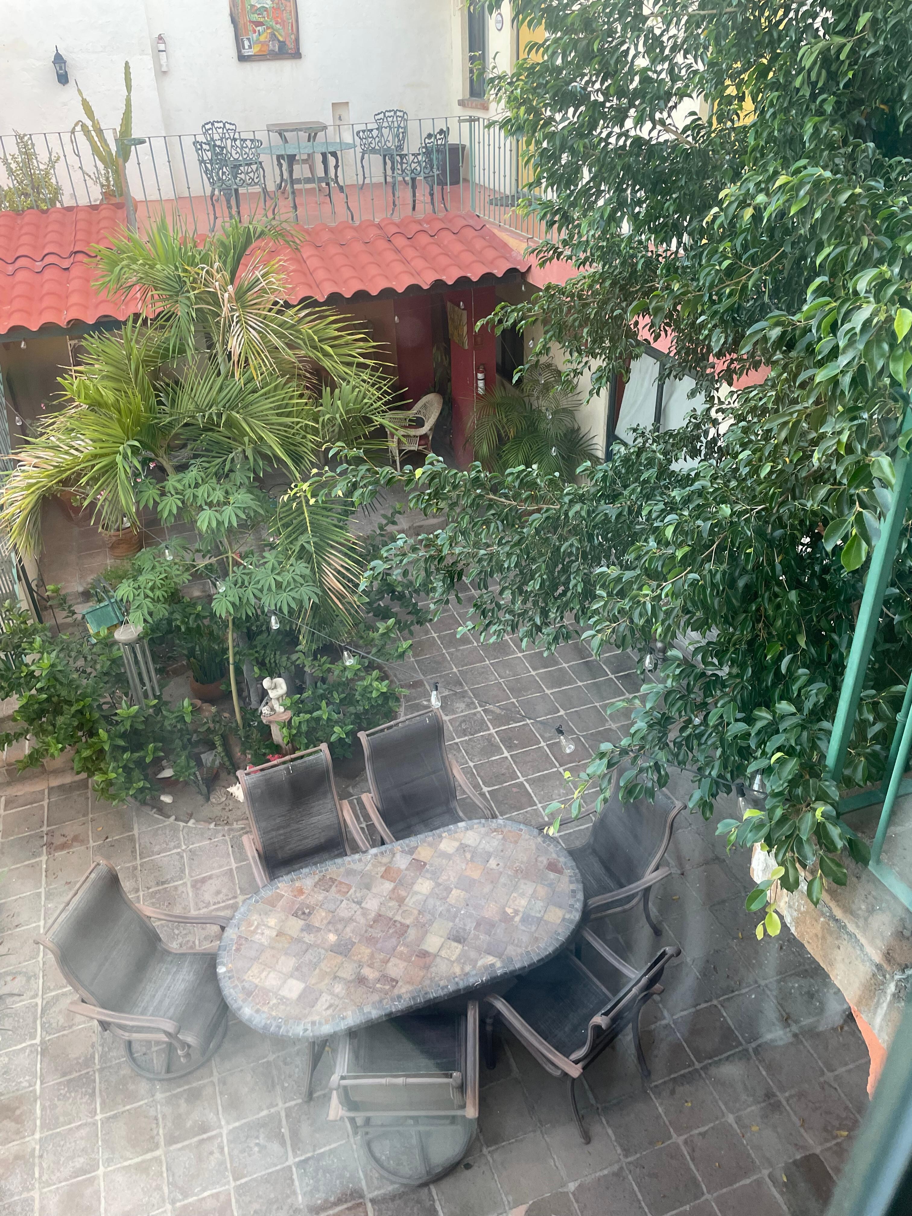 Patio view from Romeo/Juliet room