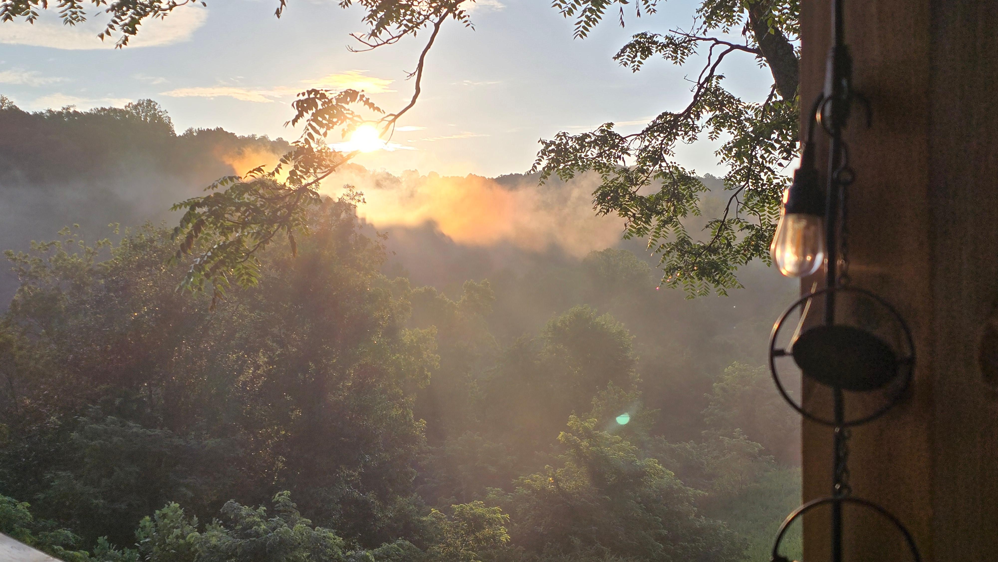 Sunrise from the back deck.
