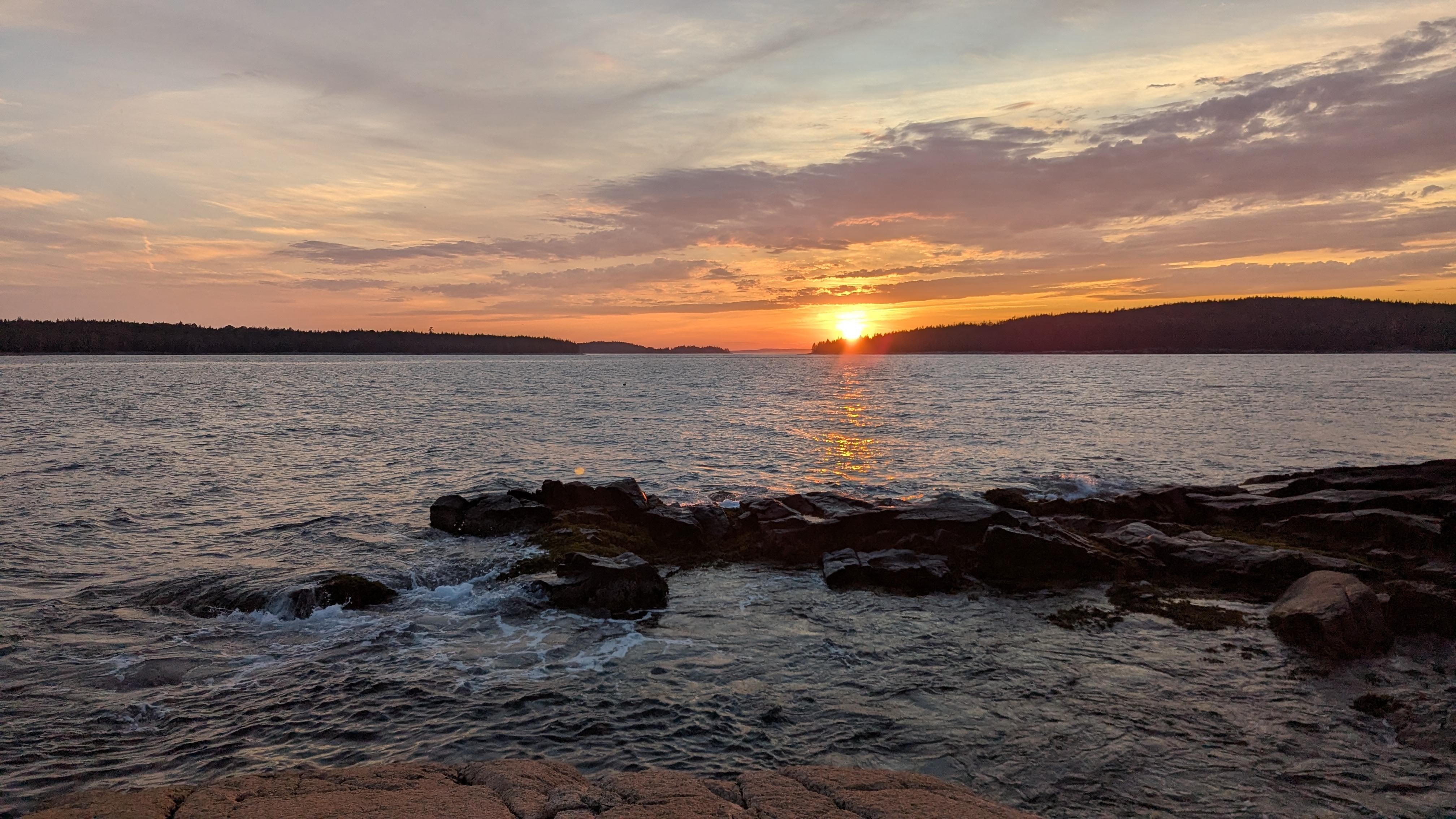 Backyard sunset view 