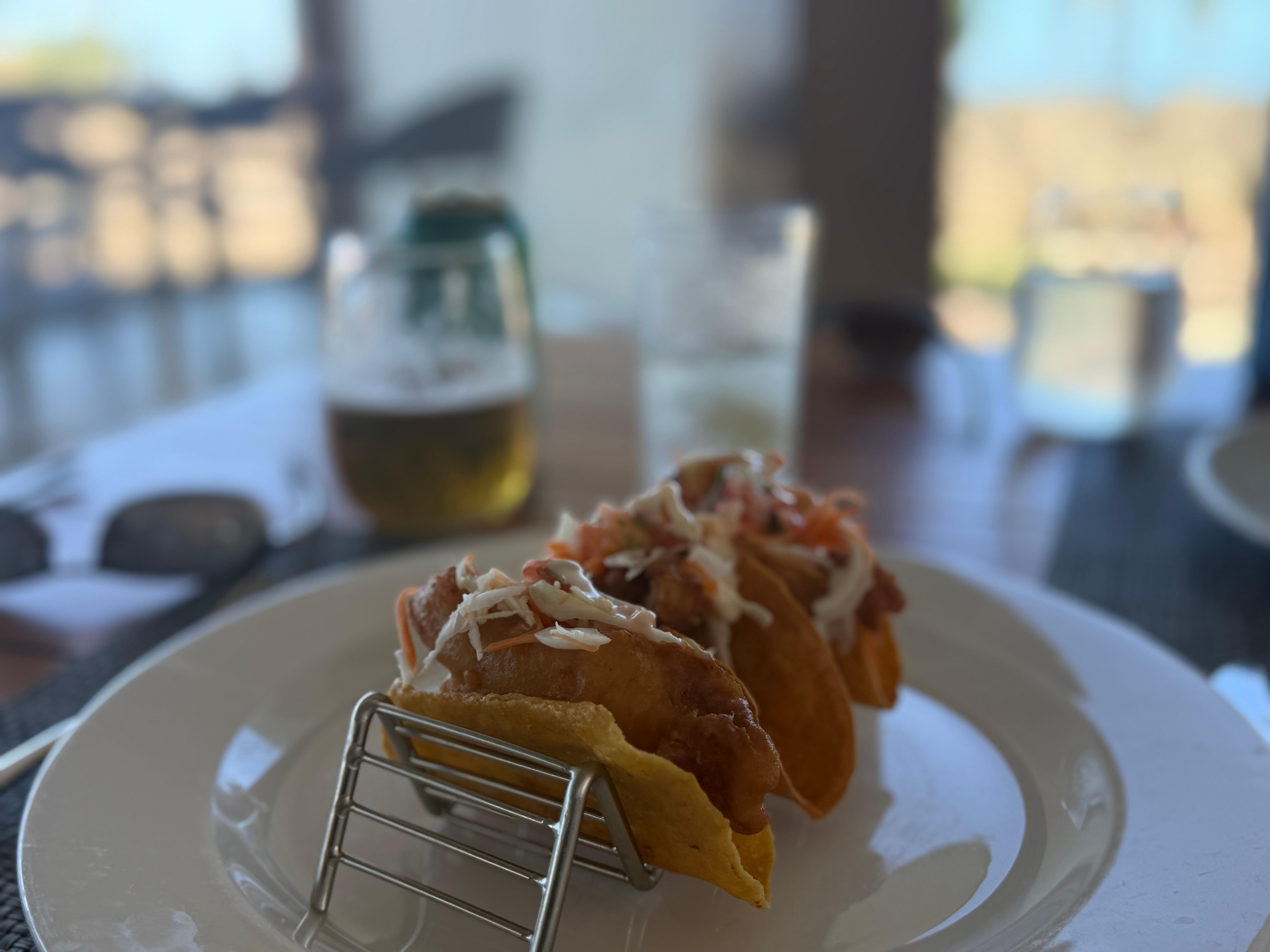 Wonderful fish tacos at the Lobster house