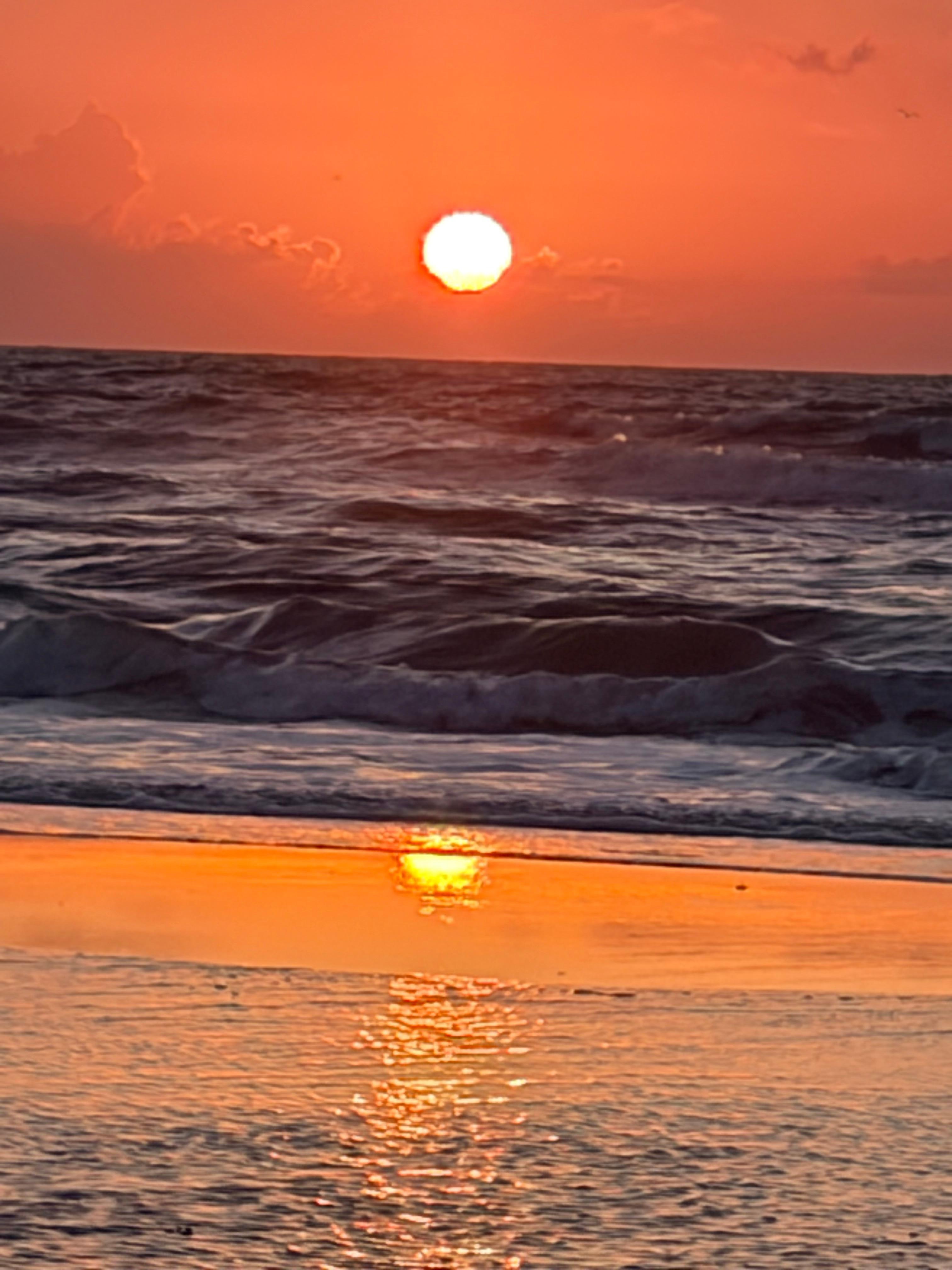 Early sunrise walk on the beach.  House is just a few steps away 