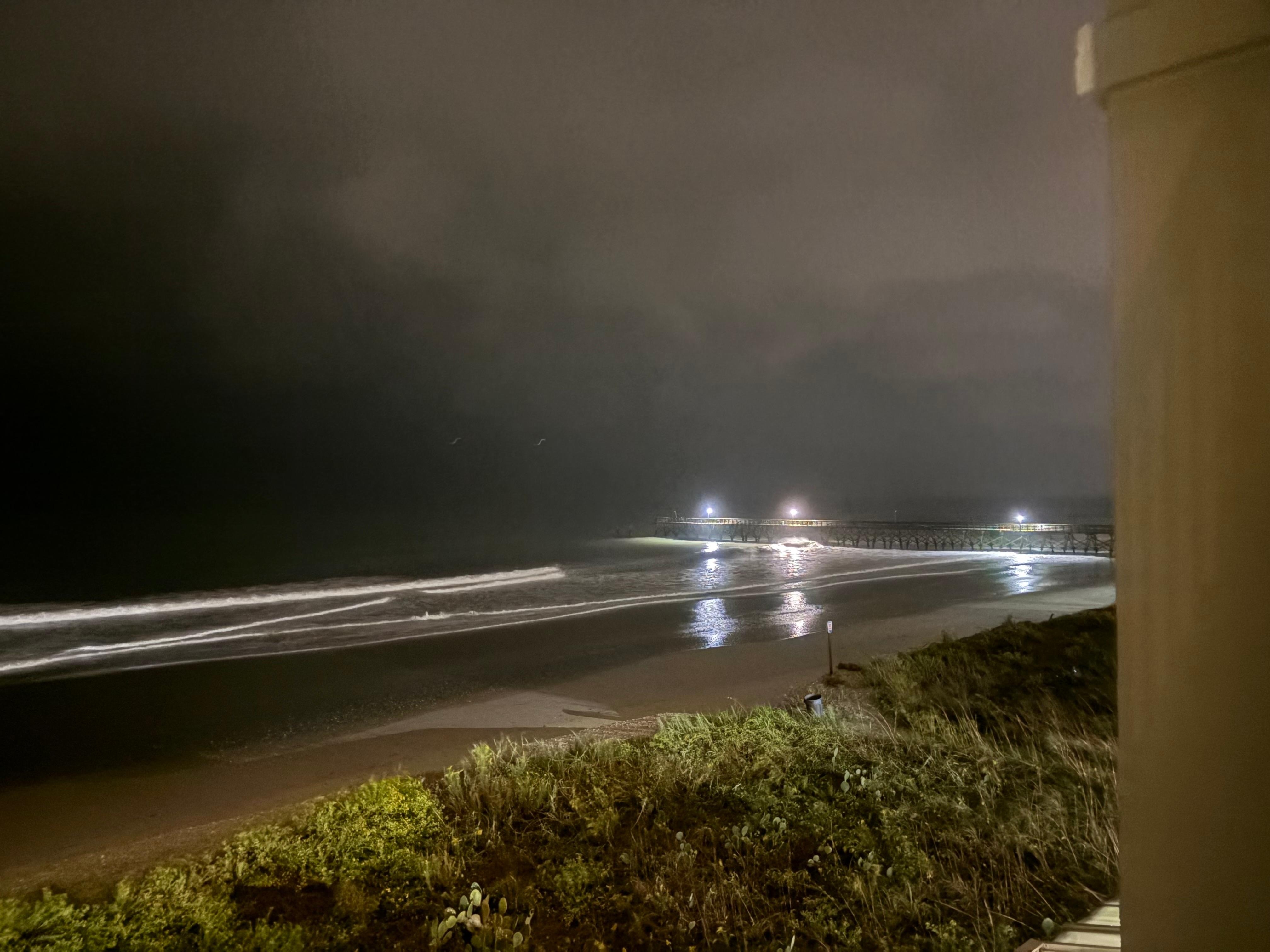 Local pier at night. 