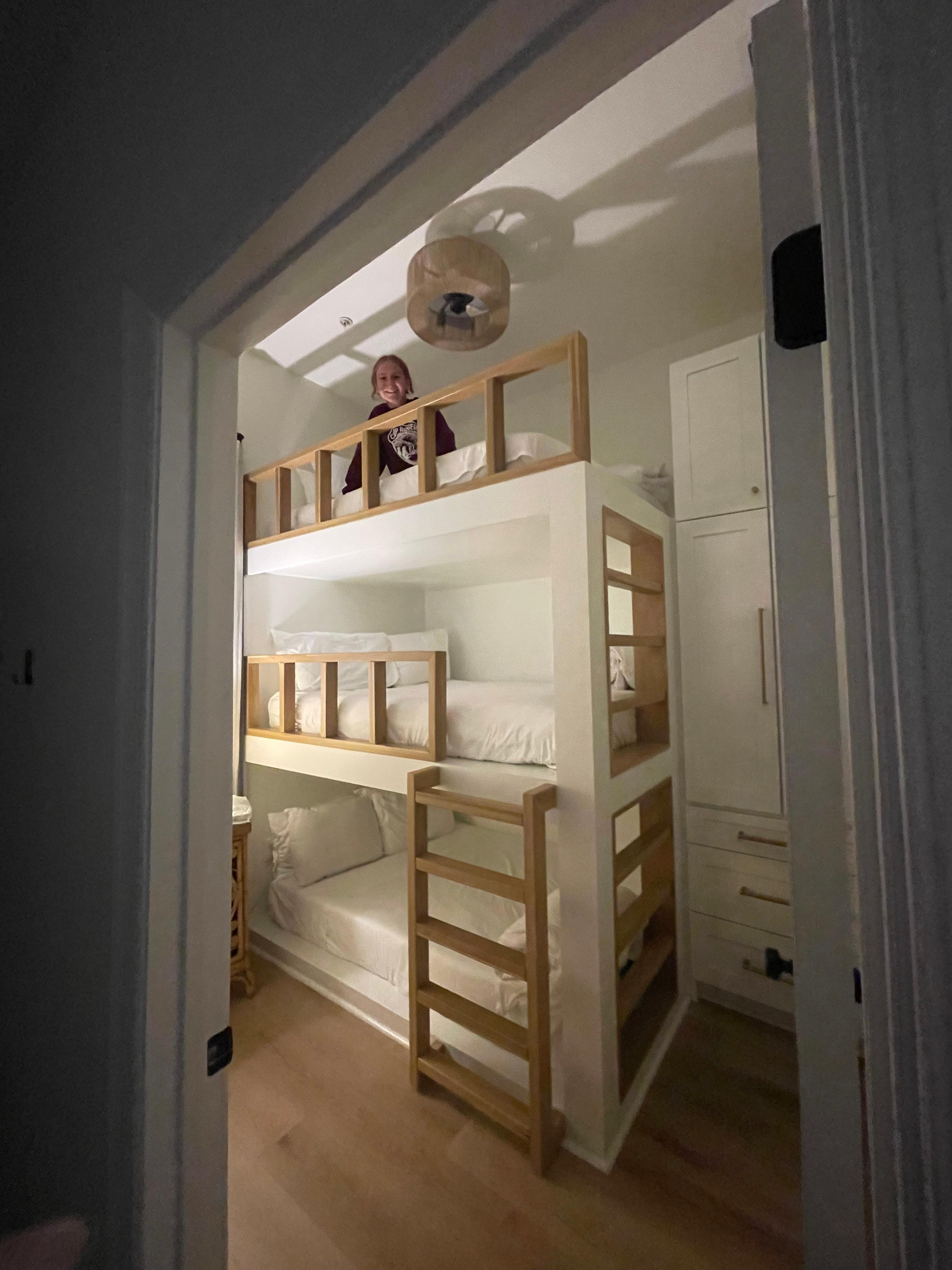 Niece was super excited for the top top bunk!