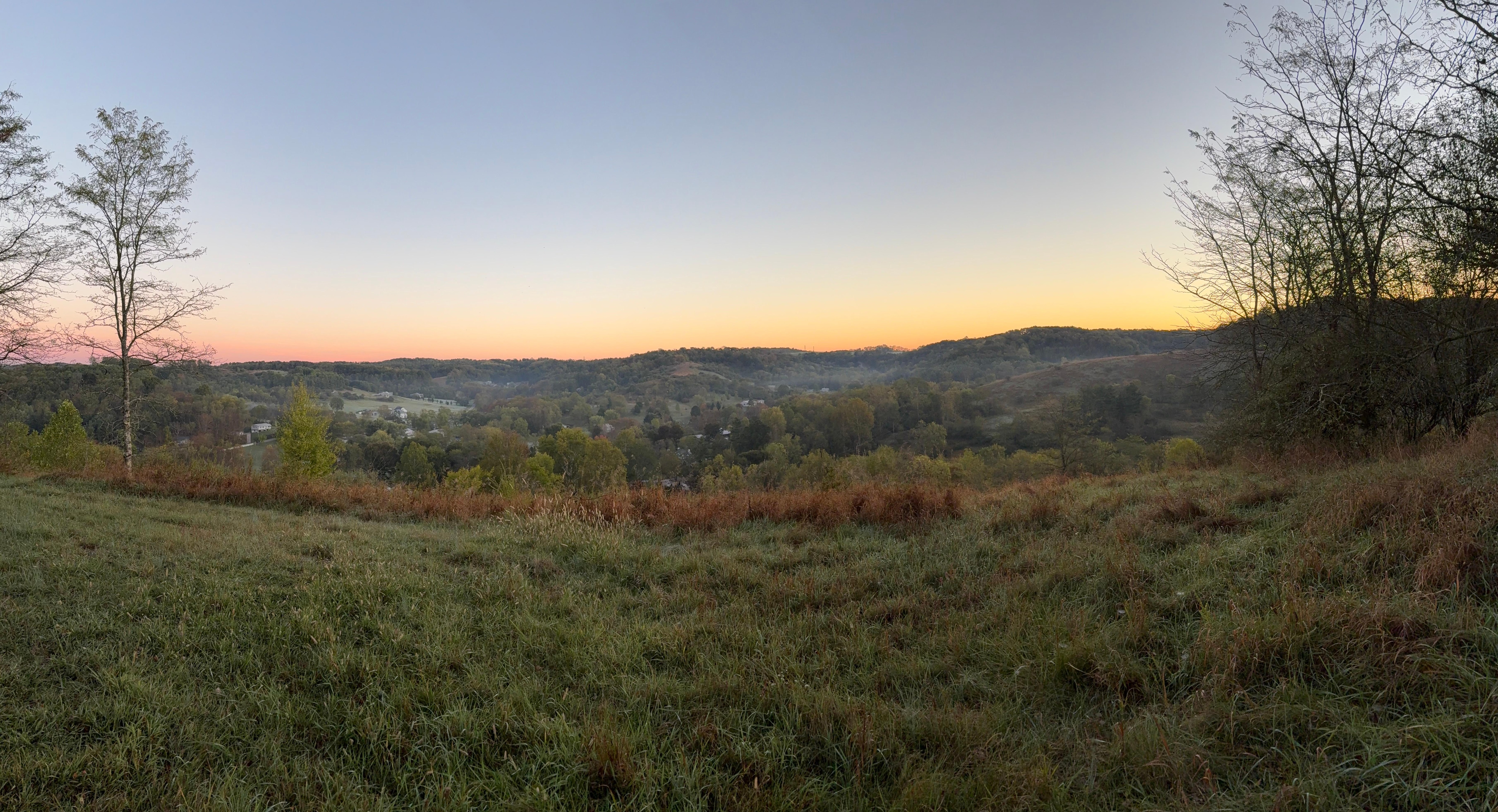 View from hill we hiked on property!
