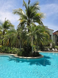 Beautiful pool just steps from the patio.