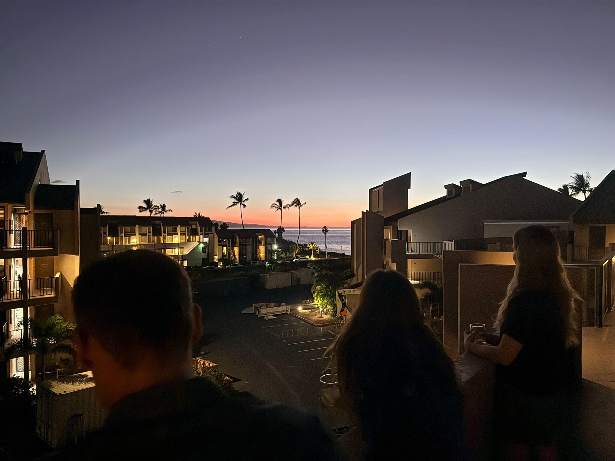 Watching the sunset.