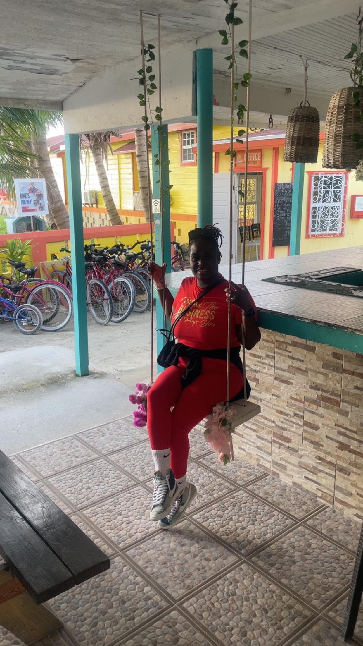 My favorite spot at the hotel… the hotel bar with a cute swing