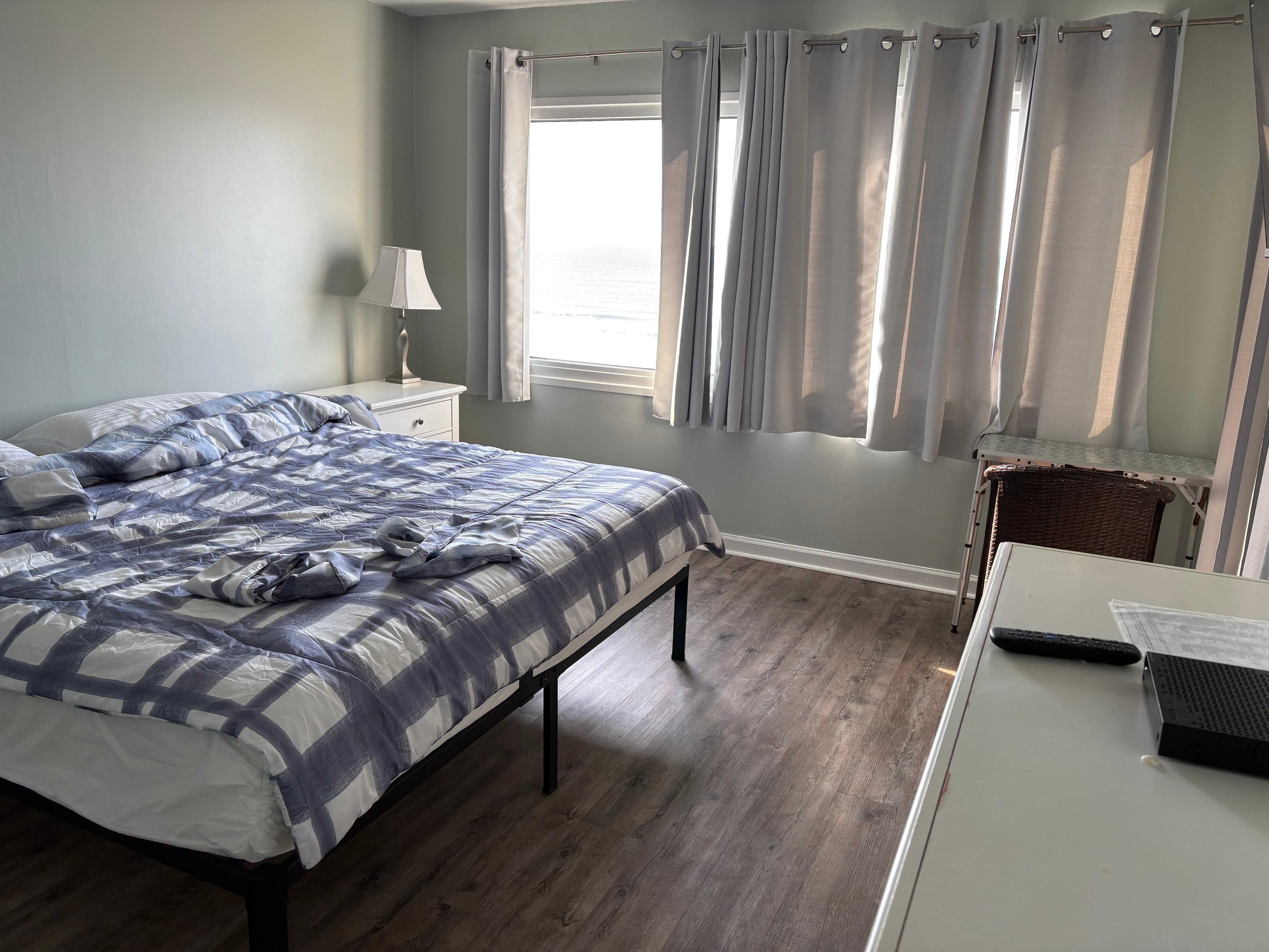Main bedroom. Ocean view from windows. 