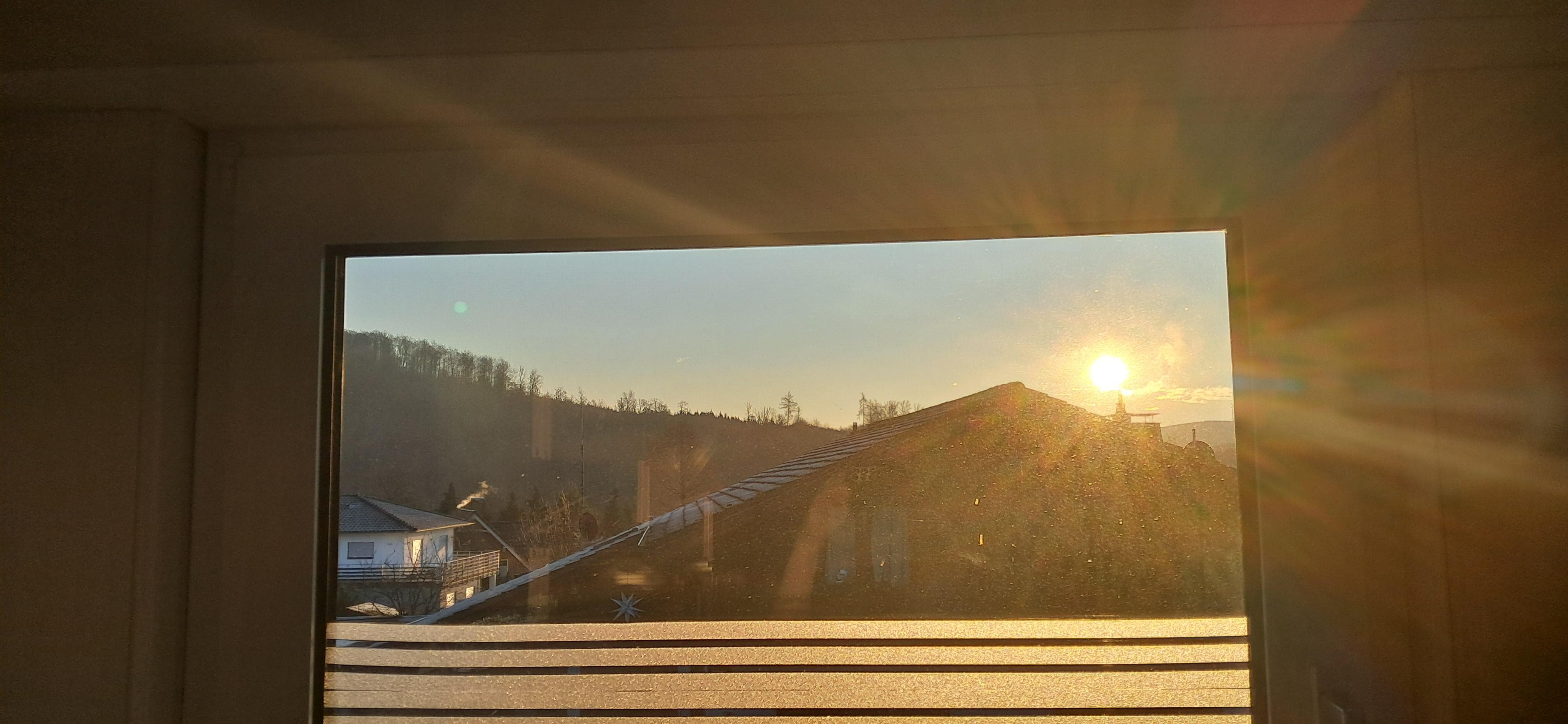 Der morgendliche Blick aus dem Fenster :D