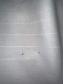 Marks and rips on the duvet