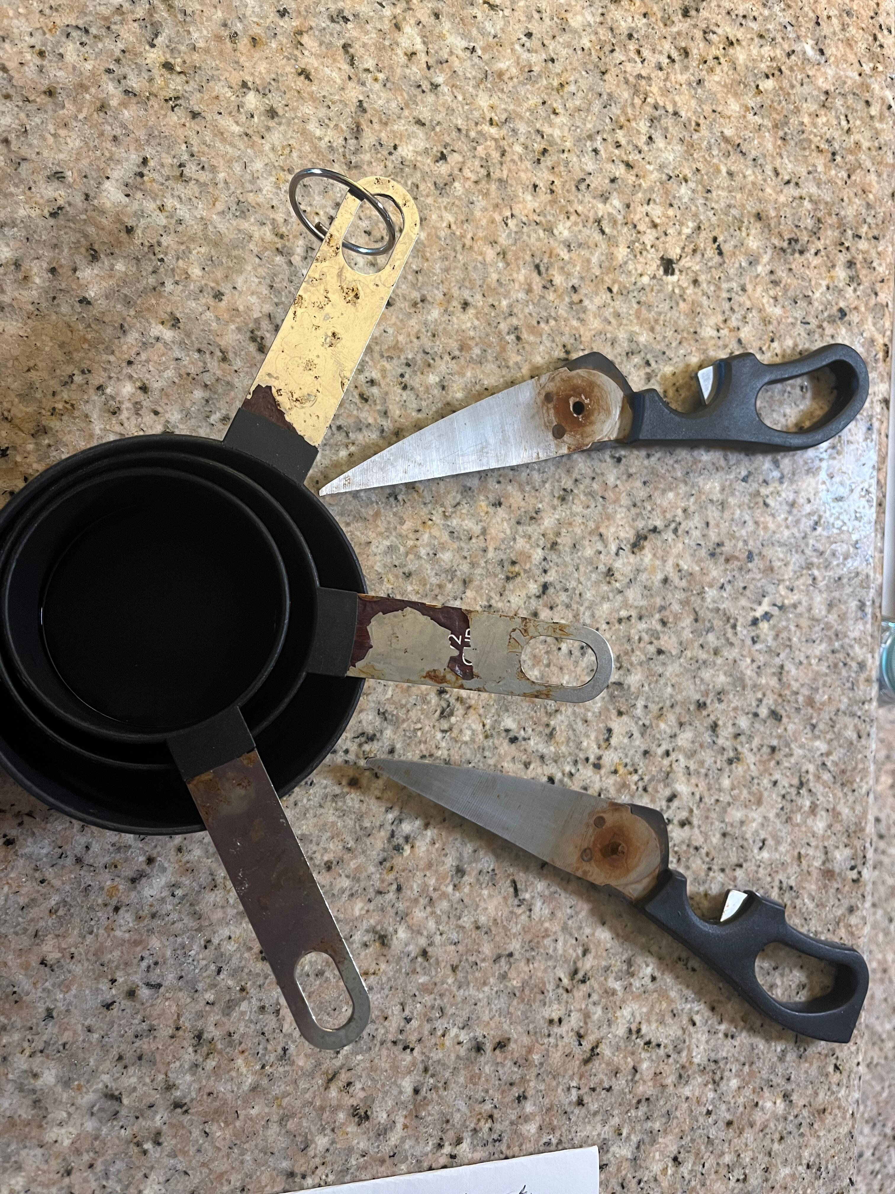 Rusted utensils