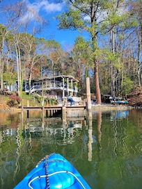 The river is beautiful.