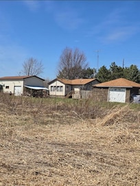 From the Southeast, looking back at the buildings