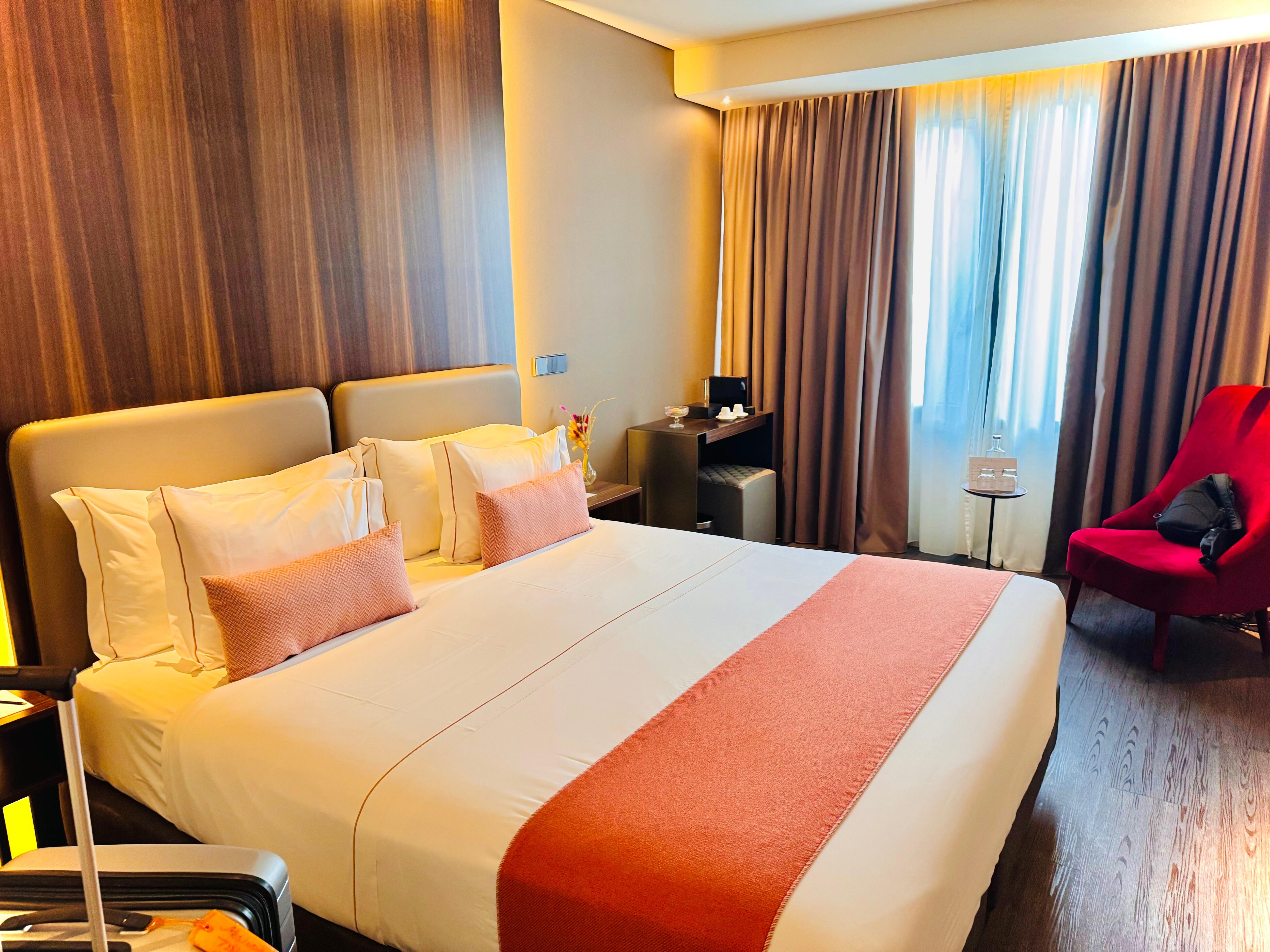 Comfortable bed with ample pillows