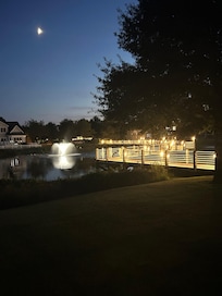 Backyard at night