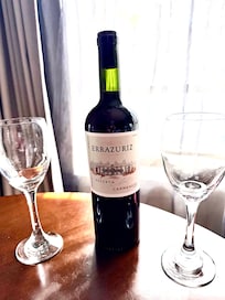 Welcome bottle of wine.