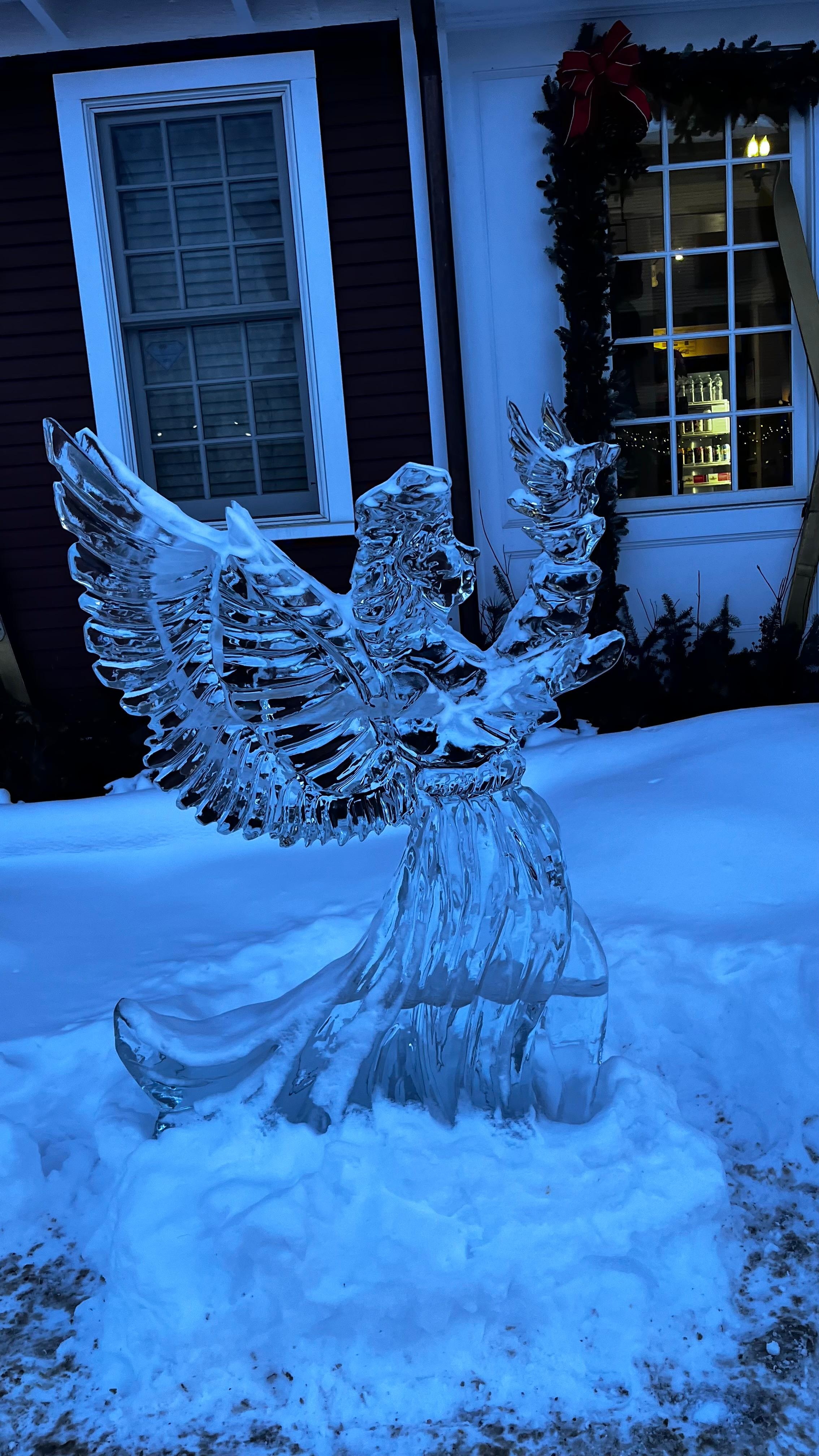 Ice sculpture out front! 