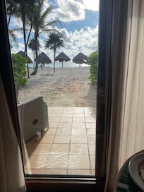 Looking out the sliding door