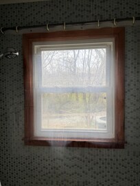 Bathroom shower window