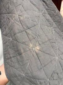 Blanket from closet as comforter was dirty