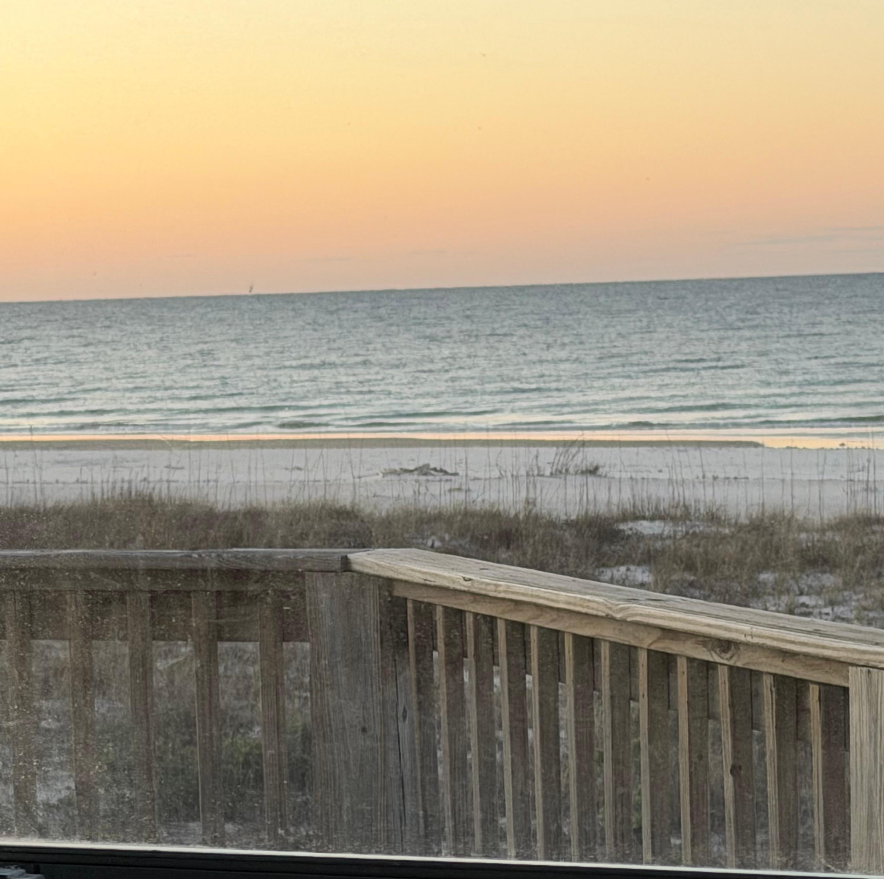 View out bedroom window. 