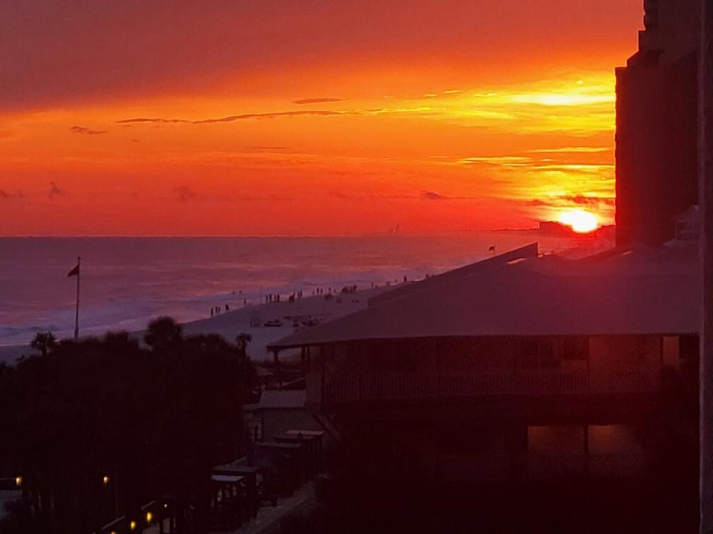 sunset from our balcony