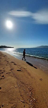 La plage à 100m de l'appartement.