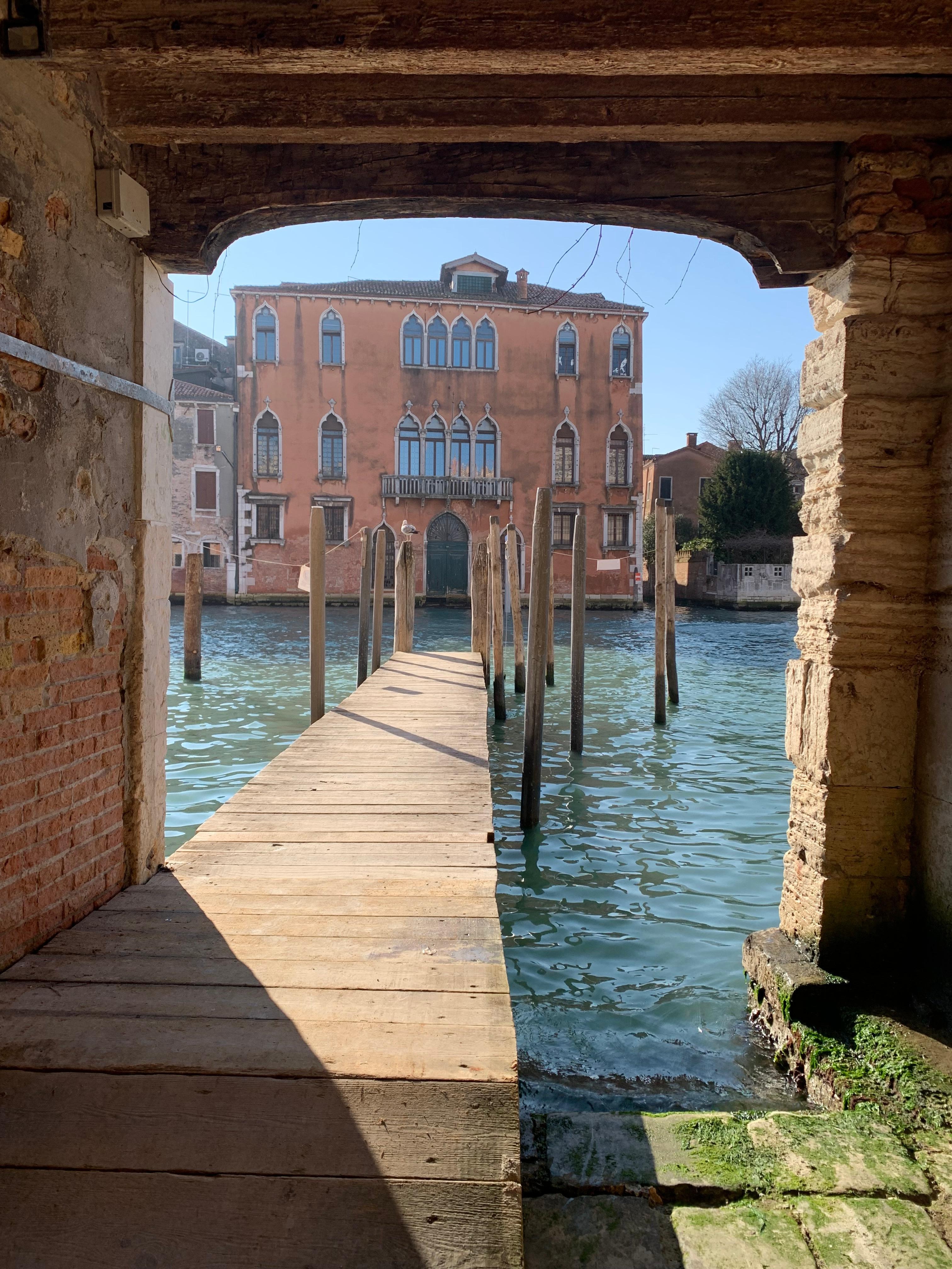 Morning view from the little pier outside the building entrance! 