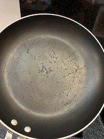 Pans were cheap and scratched up