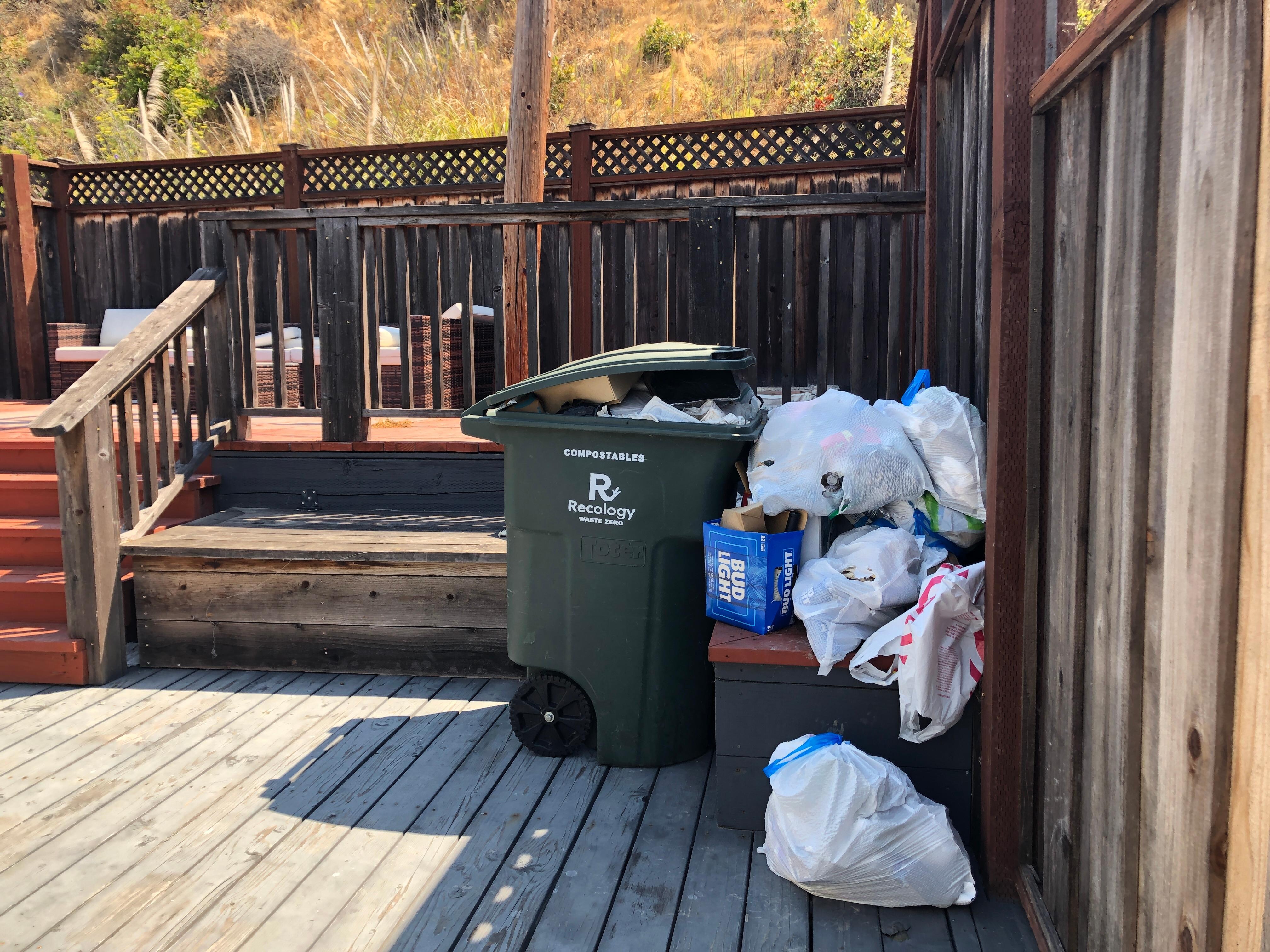 A great pile of old trash on the deck