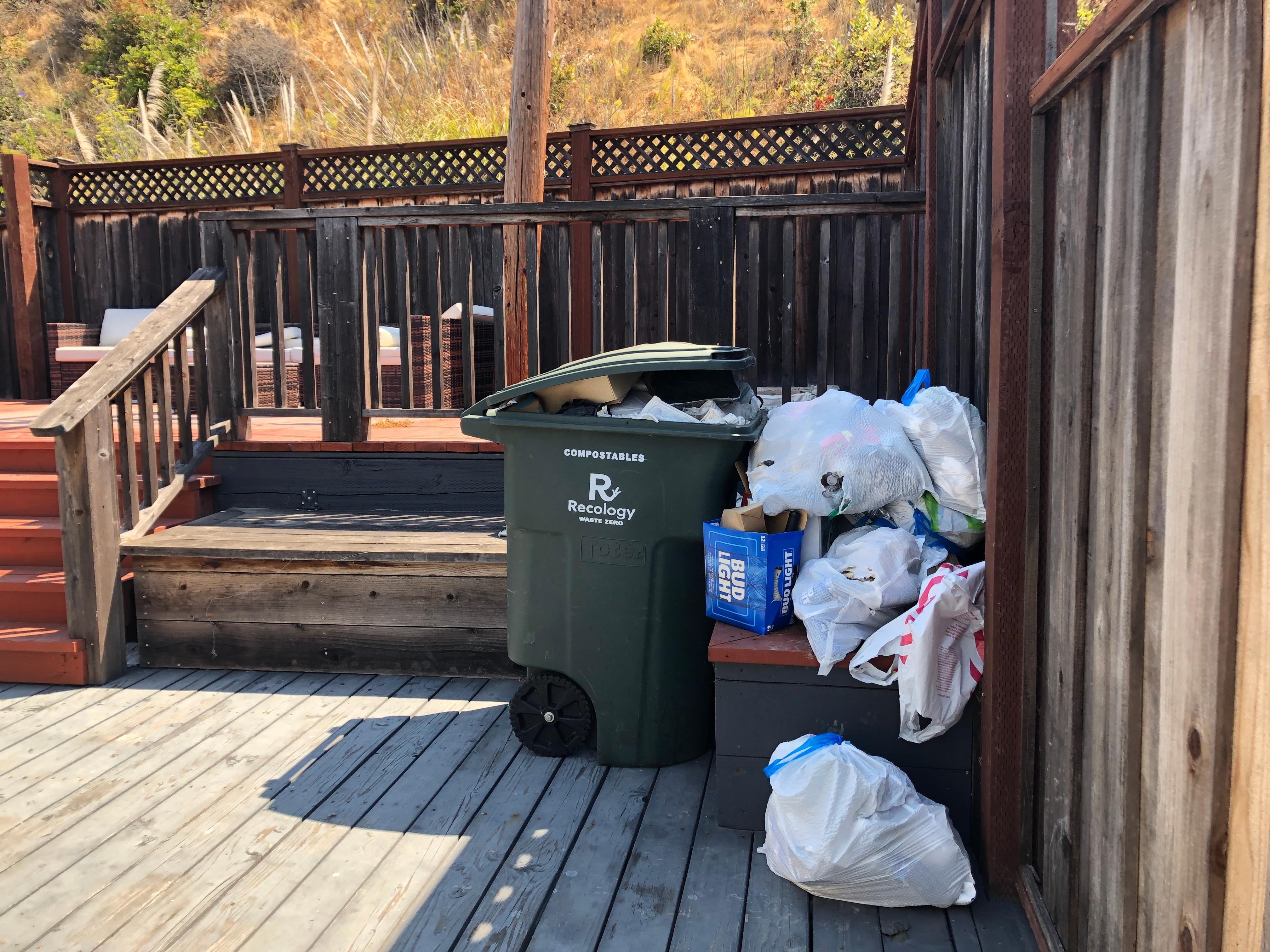 A great pile of old trash on the deck