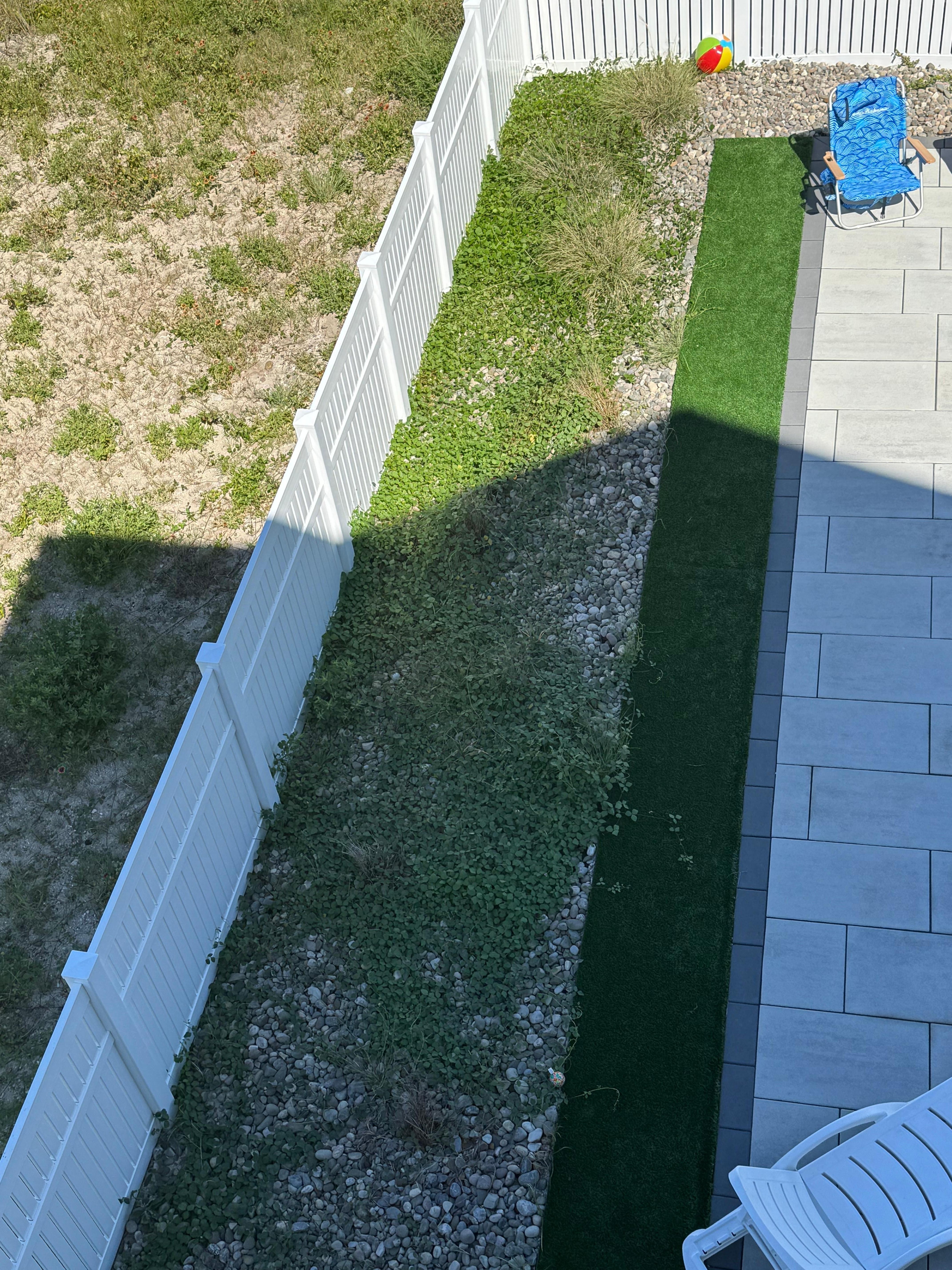 Landscaping by pool. 