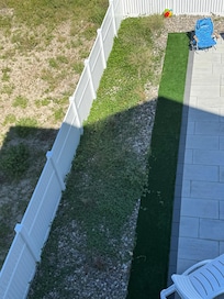 Landscaping by pool.