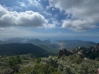 View of the sea from the Buddhist temple