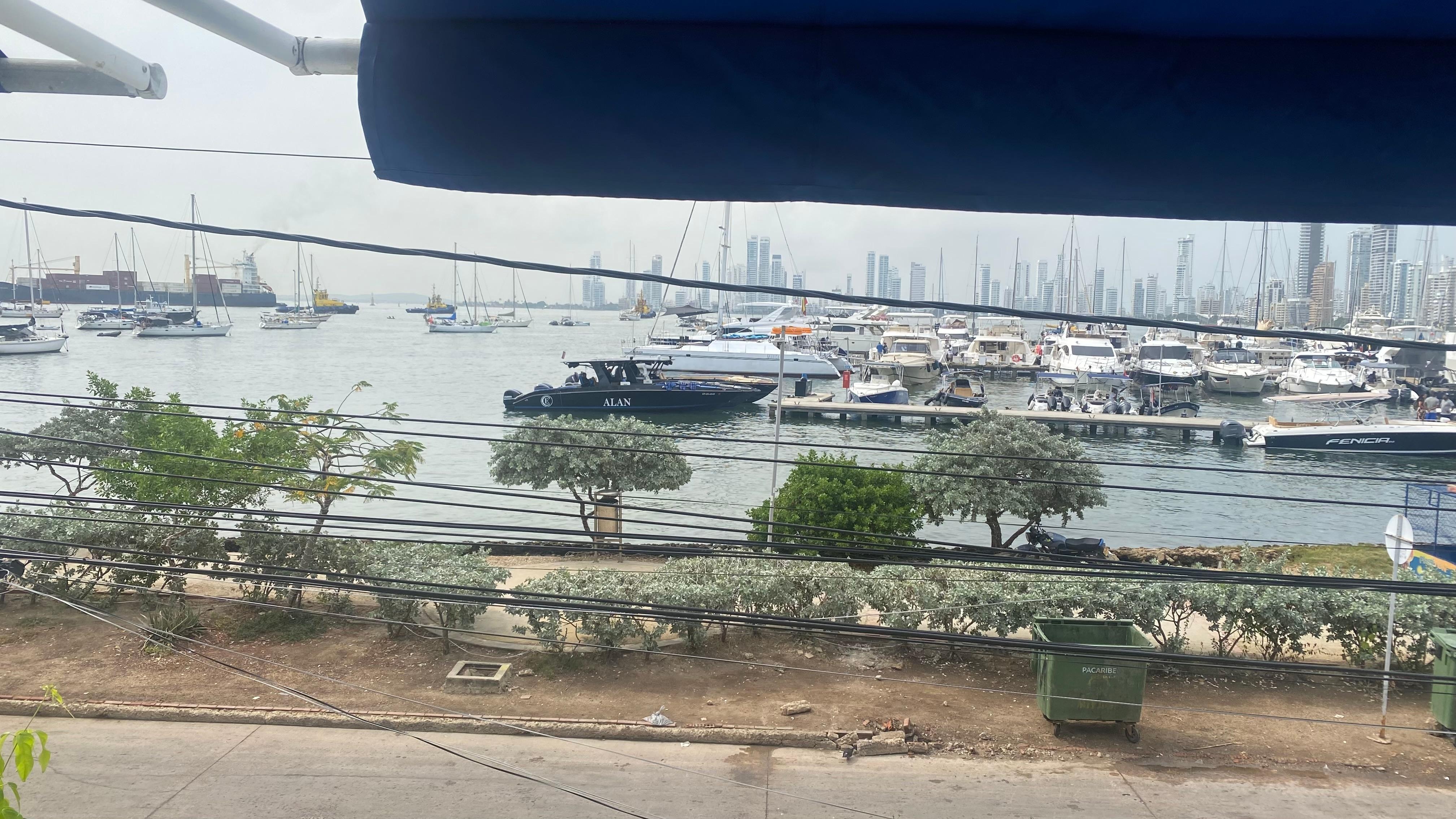 The actual view of the bay once you leave the room and walk up the hallway to the front of the building.