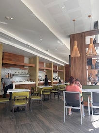 Breakfast buffet area