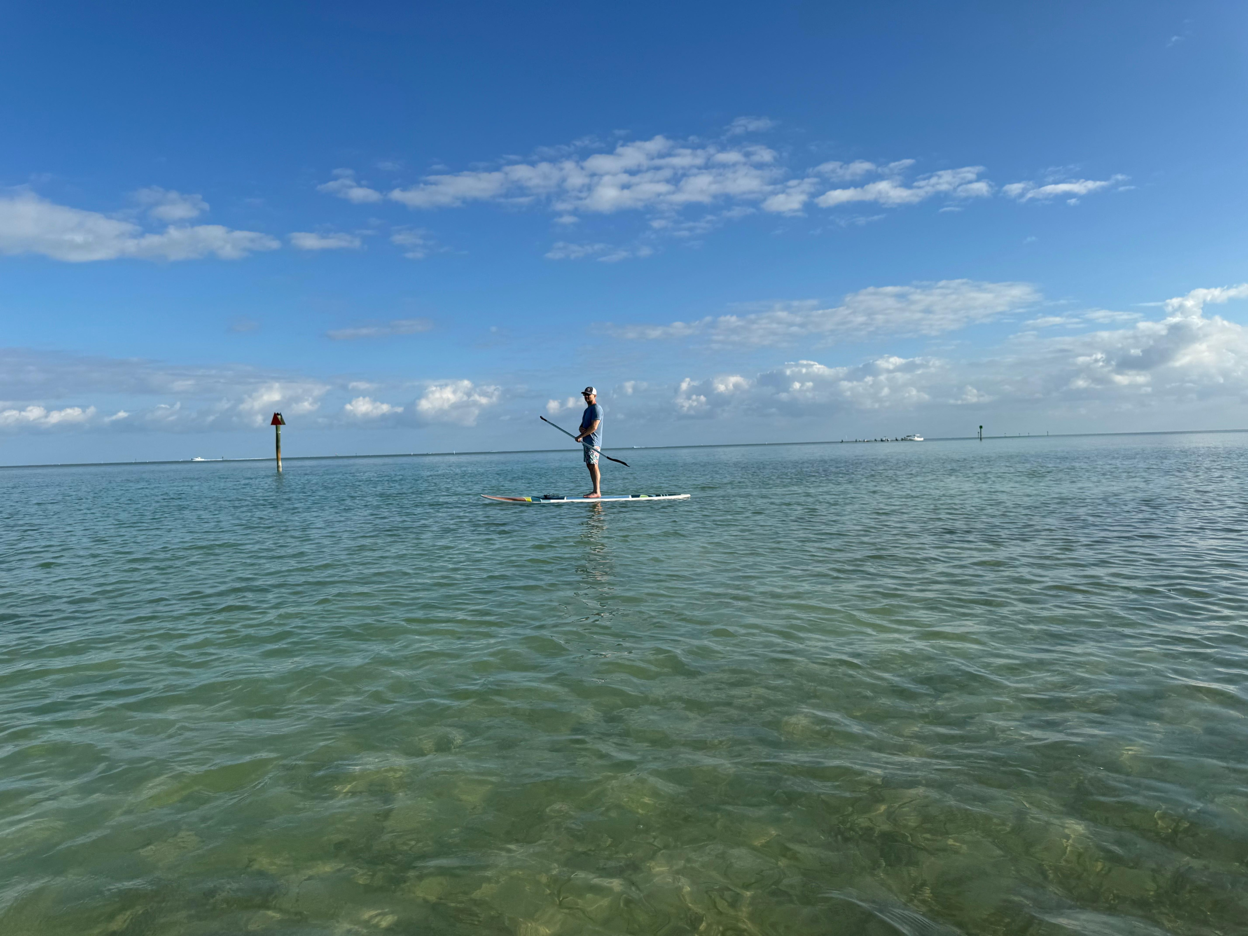 paddle boarding