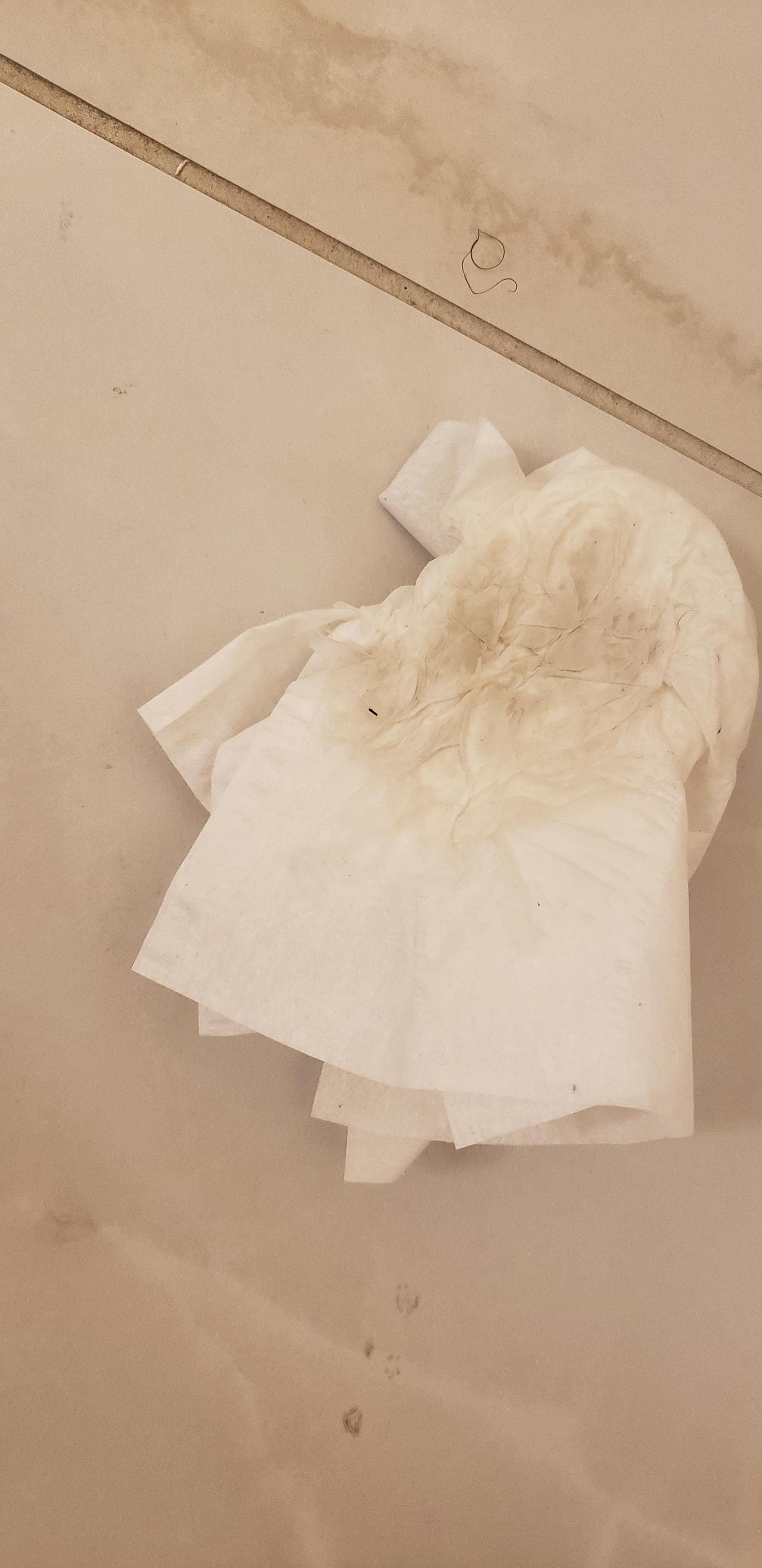 Wiped a tissue on floor