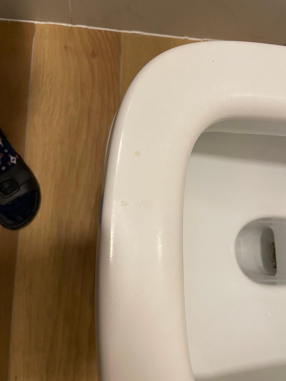 Dirt found in toilet