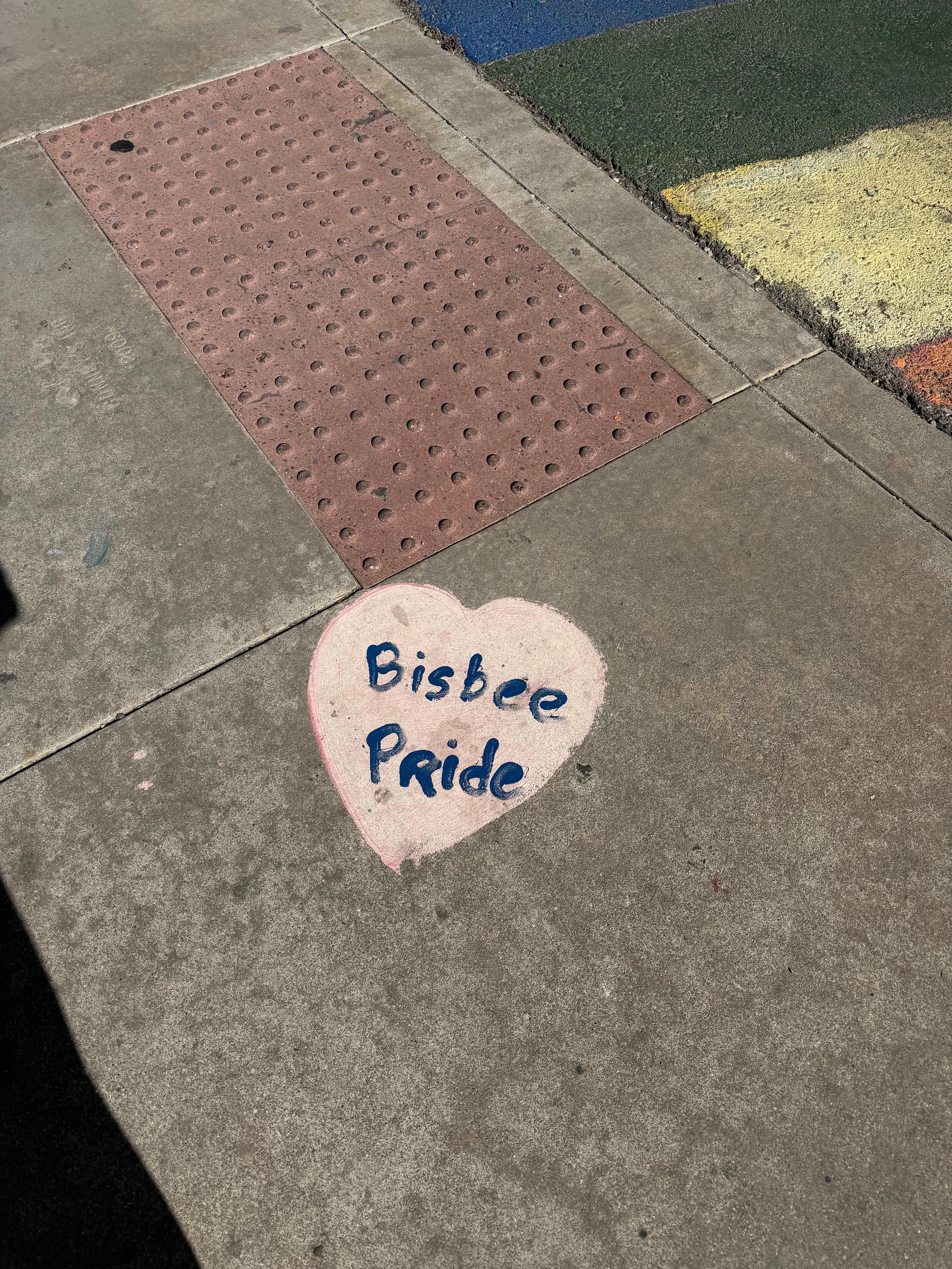 Loved this on the sidewalk in Bisbee. 