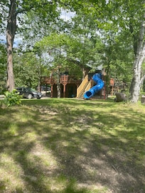 The slide was fun for the kids