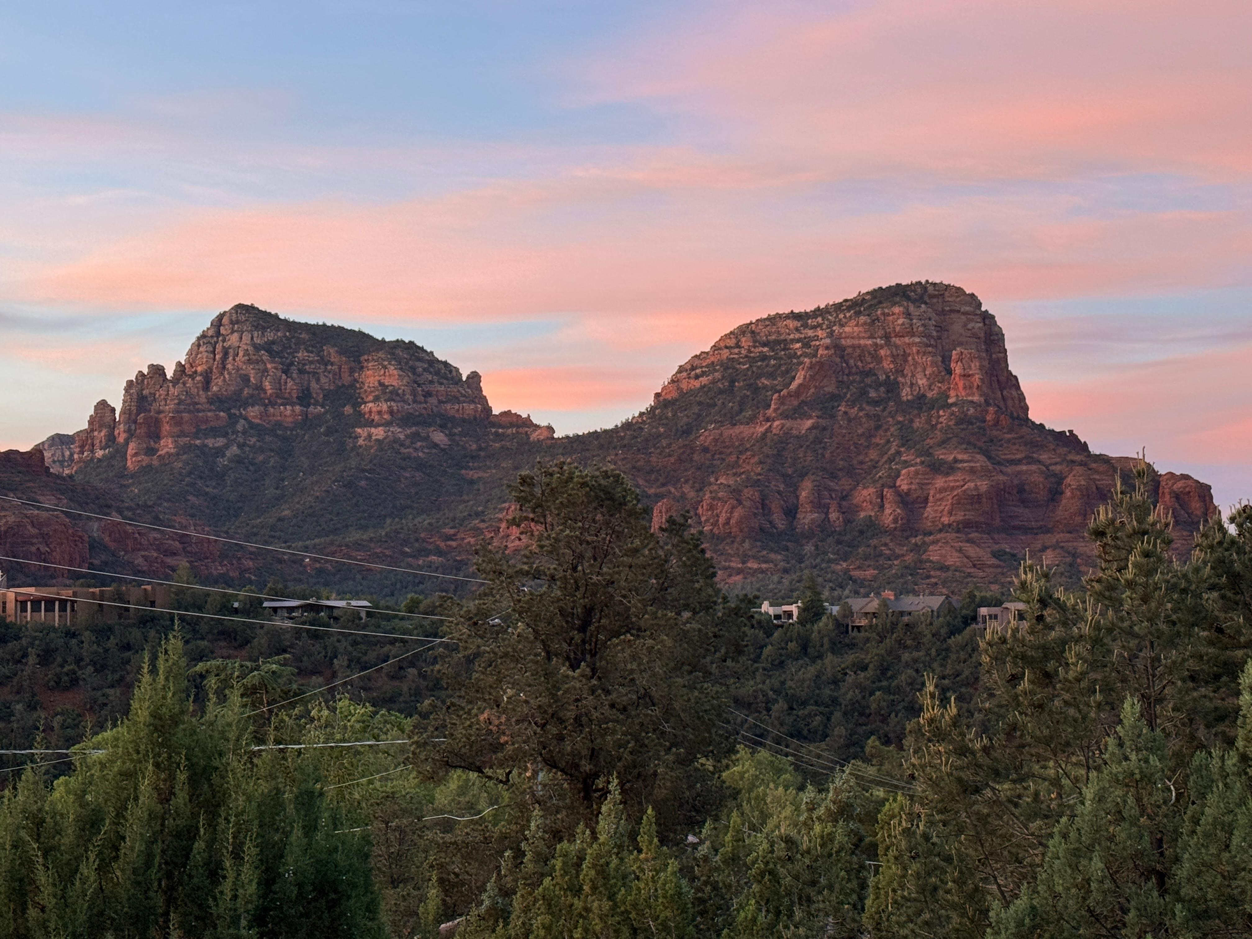 Sunrise view from patio