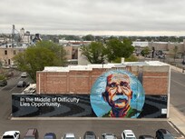 Words of wisdom in a beautifully painted mural. There is are everywhere in downtown Greeley.