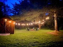 Outdoor space at night