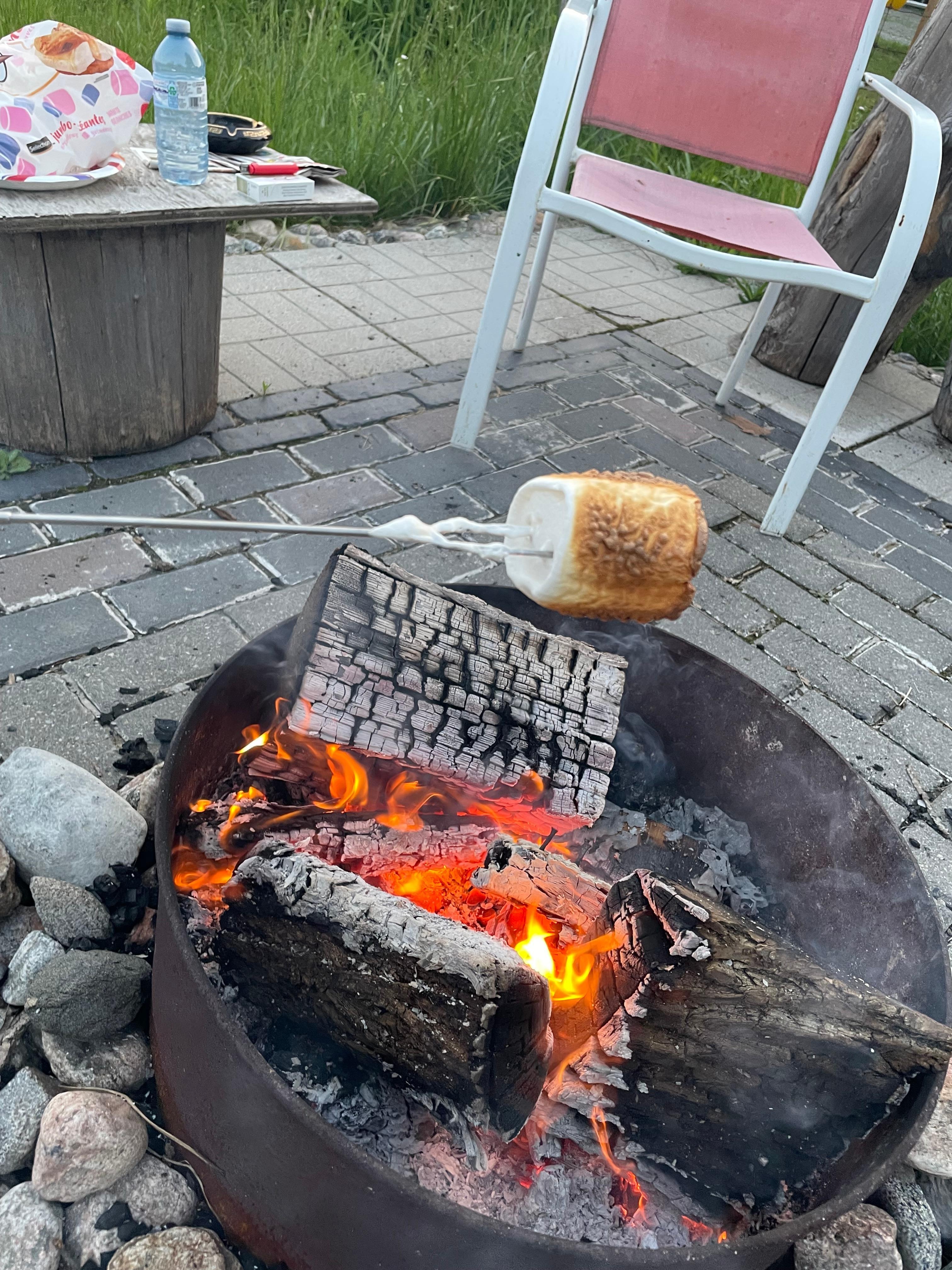 Enjoying a nice fire