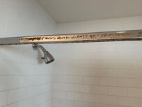 Rusted shower rod