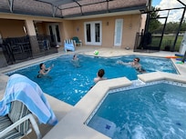 Fun relaxing in the pool.