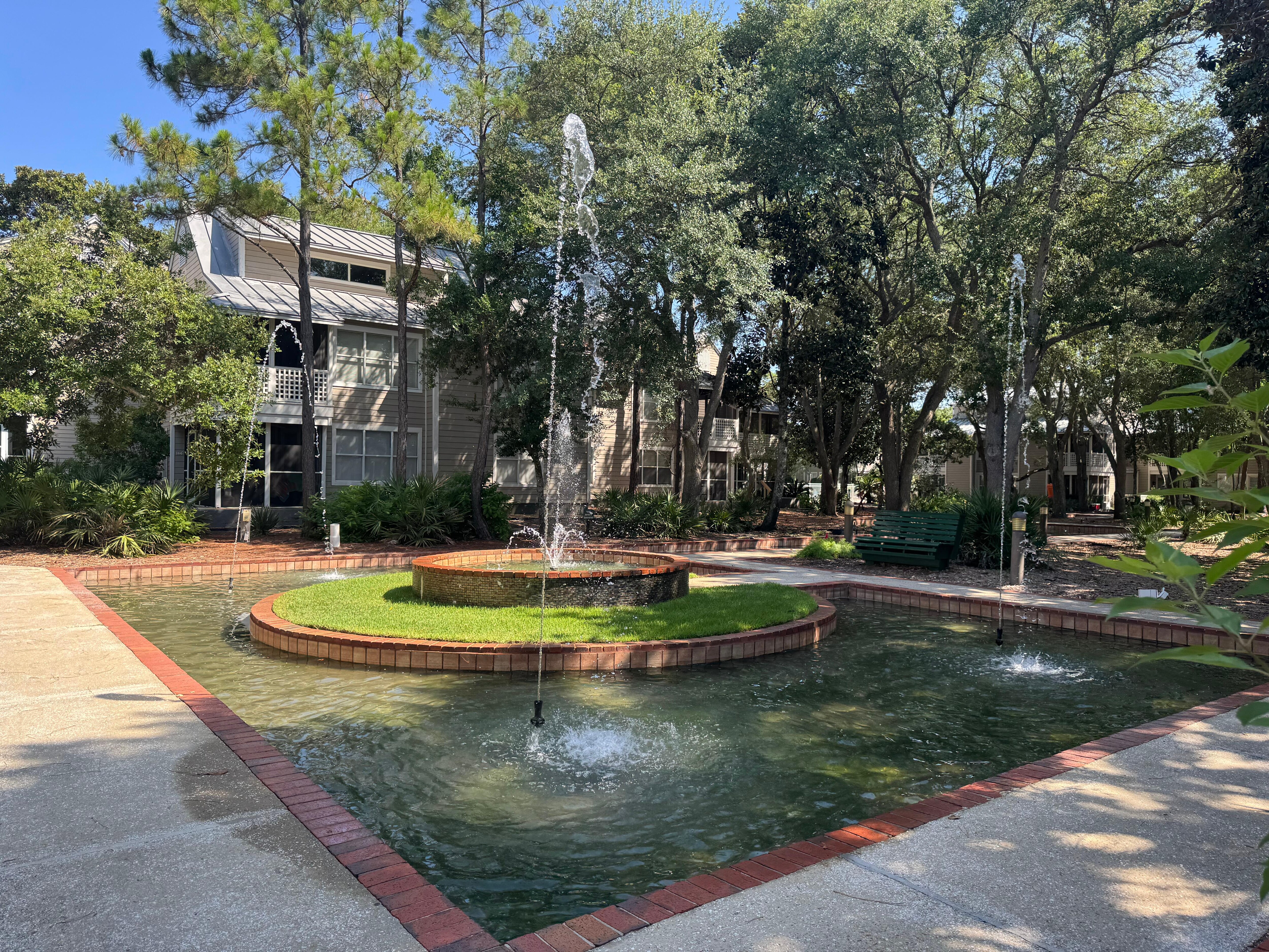 Neat fountains and landscape throughout the property.