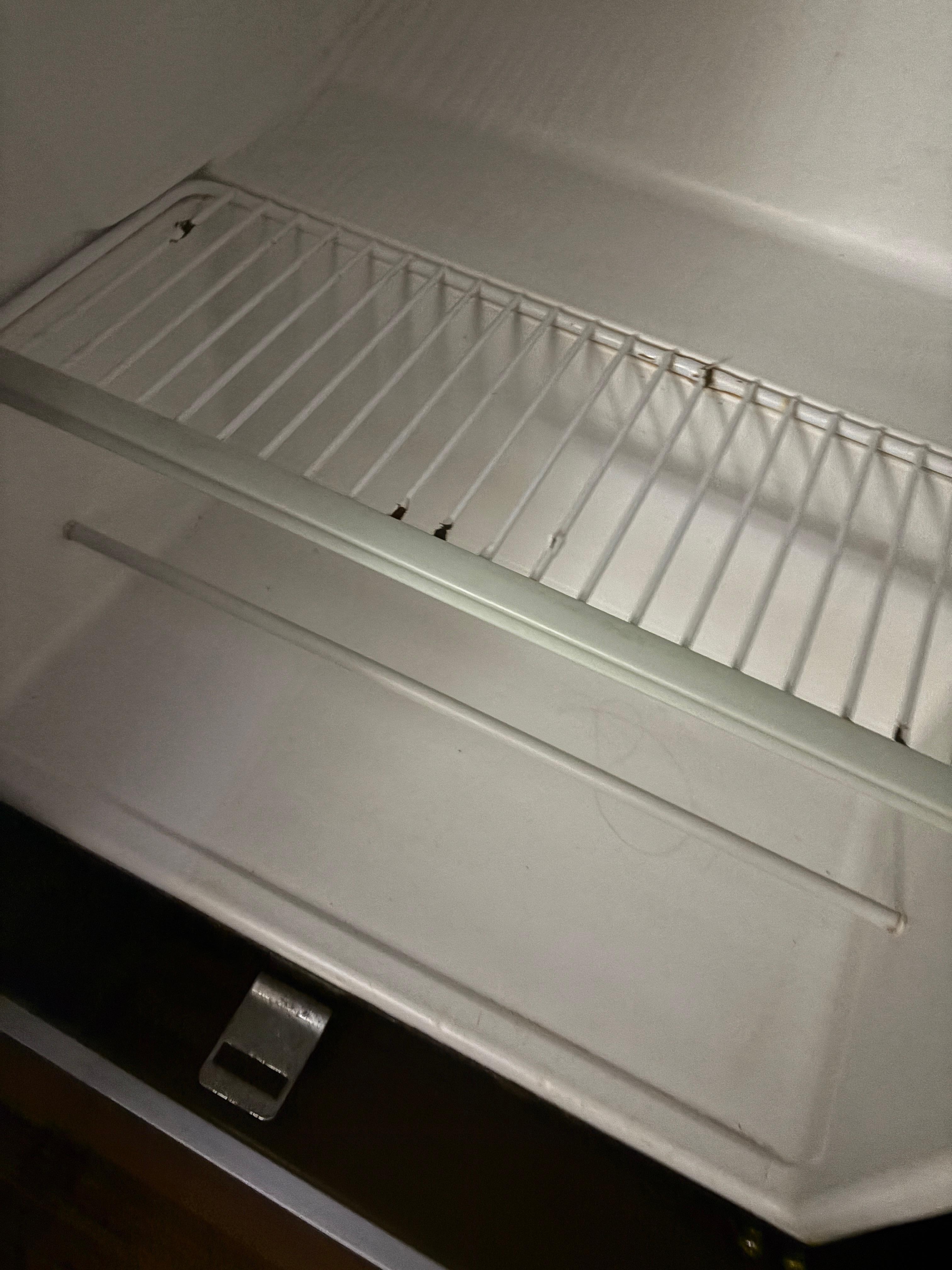 Caked food in fridge