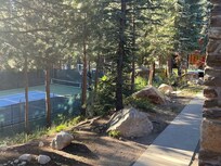 Pickleball, tennis, basketball courts next to Dennison units
